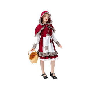 Robe à capuche <span class=keywords><strong>de</strong></span> demoiselle d'honneur pour ferme rurale, costume <span class=keywords><strong>de</strong></span> Jeune Renard <span class=keywords><strong>rouge</strong></span> assorti pour adultes et enfants, idéal pour les jeux <span class=keywords><strong>de</strong></span> rô<span class=keywords><strong>le</strong></span> sur scène - Product Image 4