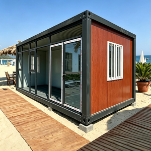 <span class=keywords><strong>Casa</strong></span> Contenedor con Pared de Cristal, Moderna, Color Madera, Lujosa, Móvil, Pequeña, Temporal, de Bajo Costo - Product Image 1