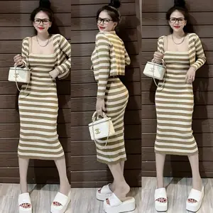 Ladies Dresses Casual Sexy Easy To Wear Natural Fashion Washable Each One In Poly Bag Made In Vietnam Manufacturer