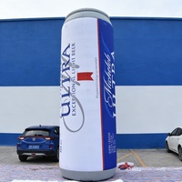 Réplique géante de canette de bière Michelob Ultra gonflable - Affichage publicitaire gonflable personnalisé pour bars/événements