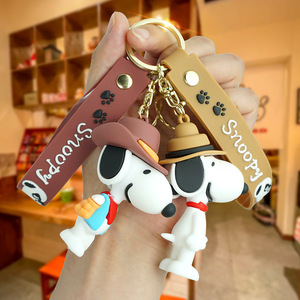 New Cartoon Charlie Brown Rubber Snoopy Keychain Car Pendant Bag Accessory for <strong>Men</strong> and Women Cute Creative Gift <strong>Key</strong> <strong>Ring</strong> - Product Image 4