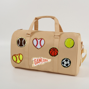 Cadeau personnalisé patchs <span class=keywords><strong>de</strong></span> voyage en nylon imperméable garçons hommes grand jour <span class=keywords><strong>de</strong></span> jeu bagages <span class=keywords><strong>Sport</strong></span> Gym Nylon Weekender <span class=keywords><strong>sac</strong></span> polochon - Product Image 1