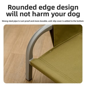 Outdoor-Haustier-Campingbett - Abnehmbar und Waschbar, Feuchtigkeitsbeständig und Atmungsaktiv. Hundebett aus Edelstahl Tragbar. - Product Image 2