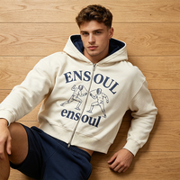Fabricant de sweats à capuche personnalisés pour hommes – Qualité supérieure, 450 g/m², coton épais, coupe ample, zippé deux sens, style streetwear