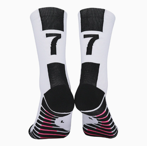 Calcetines de Fútbol Profesionales para Hombre, Tejidos de Otoño, Antideslizantes, de Secado Rápido, Transpirables, con Fondo de Toalla, para <span class=keywords><strong>Entrenamiento</strong></span>, con Letras de Atleta - Product Image 4