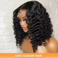 Perruques Courtes Bob en Cheveux Humains, Lace Front, Brésiliennes Afro Kinky Curly, Perruques Bob HD Lace Frontal pour Femmes Noires – Vente en Gros