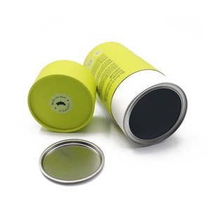 Tube en carton kraft 100 % biodégradable pour poudre de collagène, protéines et matcha, avec couvercle métallique, emballage alimentaire, contenant pour poudre - Product Image 3