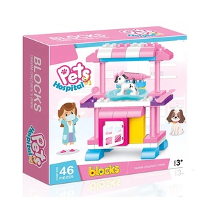 Educational toddler <span class=keywords><strong>doctor</strong></span> role play mini and big DIY pet hospital building blocks toys for children - Product Image 2
