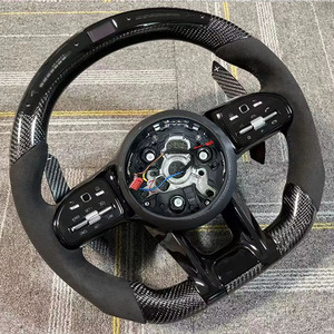 Volant en fibre de carbone LED modifié pour Benzs Slc-class Slc200 Slc260 Slc300 AMG GT avec volant en cuir Alcnatara - Product Image 3