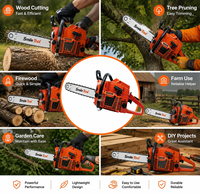 Tronçonneuse professionnelle SMILETOOL, machine à couper les arbres, haute performance, à essence, avec lame de 18'' ou 20'' pour la coupe du bois