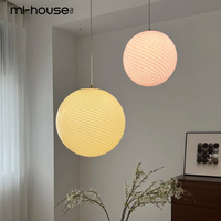 Lampes suspendues LED sphériques décoratives en verre de Murano, design moderne italien, pour chambre à coucher et salle à manger