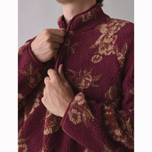 Sweater Fleece Pria Bergaya 1/4 Zip Ukuran XL Motif Solid Etnik Tribal Geometris Terlaris untuk Musim Gugur Musim Dingin Aktivitas Luar Ruangan - Product Image 4