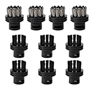 Pour aspirateur électrique <span class=keywords><strong>Karcher</strong></span> 2.863-058.0, petites brosses rondes et buses en <span class=keywords><strong>laiton</strong></span> pour applications vapeur domestiques - Product Image 1