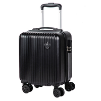 Valise de transport ABS de 14 pouces en aluminium Valise à roulettes pivotantes légère et durable Poignée à hauteur réglable pour les affaires