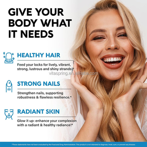 Superventas al por mayor marca privada crecimiento del cabello fuerza biotina 10000mcg gomitas para el cabello suplemento de vitamina para el cabello piel uñas - Product Image 2