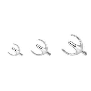 Soporte hueco de acero inoxidable de tres puntas M0.9 M1.0 M1.2 para la fabricación de pendientes, forma de garra de gato, accesorios de joyería - Product Image 3