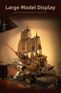 Kit de construction de bateau <span class=keywords><strong>à</strong></span> voile en plastique de 2284 pièces, modèle de bateau <span class=keywords><strong>à</strong></span> voile, jouet pour enfants, Mayflower, ensemble de blocs de construction de bateau historique - Product Image 4