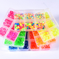 BOBOHOO Venta caliente 1200 piezas Color mezclado cristal AB diamantes de imitación brillante flatback 3D cristal 6 tamaños uñas decoración de diamantes de imitación