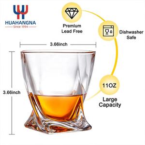 9 oz Old Fashioned Transparent Crystal Glass Whisky Rocks Verres Set pour Scotch Cocktail Rum pour Cognac Vodka Liqueur Coffret cadeau - Product Image 3