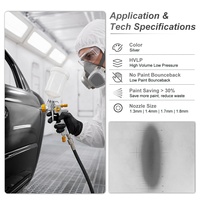 Pistolet à peinture HVLP professionnel à alimentation par gravité M310, embout de précision 1,3 mm pour peinture de finition haute brillance de carrosserie automobile