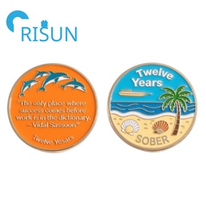 Moneda de desafío de esmalte transparente personalizada, 1 año, mes, moneda de token sobrio, Chip de recuperación de sobriedad, monedas de desafío - Product Image 5
