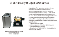 Appareil de détermination de la limite liquide de type disque Yueke STDS-1, haute précision 1 %, garantie 1 an, pour laboratoire géotechnique, index de plasticité du sol 120