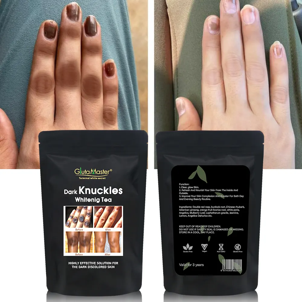 Private Label Remove Dark Knuckles Whitening Tea Strong efficace Whitening Green Tea tè cinese a base di erbe naturale per la bellezza della pelle