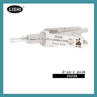 Alat Pembuka dan Dekoder Kunci Otomatis 2-in-1 LISHI ZD24R dari Baja Anti Karat untuk Penggunaan Ahli Kunci Profesional, Duplikasi Kunci & Masuk Darurat