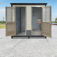 Toilette portable préfabriquée facile à assembler Salle de douche mobile à structure publique extérieure en acier avec station de lavage des mains