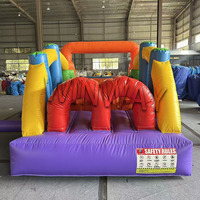 Pista de Obstáculos Inflable Comercial de Grado Industrial, Juego de Obstáculos Inflable, Castillo Inflable para Fiestas Infantiles en Venta