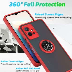 Armor Matte Case <span class=keywords><strong>para</strong></span> <span class=keywords><strong>Vivo</strong></span> Y35 Y22S Y22 V25 Y02S Y16 Y76 Y76S Y55 Y21 Y21S <span class=keywords><strong>Y33S</strong></span> anillo soporte magnético cubierta a prueba de golpes - Product Image 4