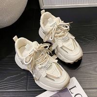 Nouvelles baskets pour femmes, style chunky dad shoes, patchwork coloré, confortables, décontractées, pour toutes les saisons