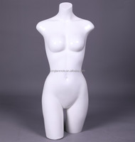 Mannequin de torse féminin de luxe en plastique pour le haut du corps avec présentoirs gonflables en tissu et en tête