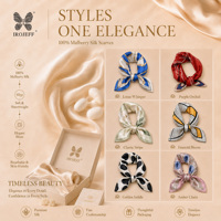 Foulard carré classique en satin de soie pour femme 53x53cm, respirant, infroissable, pour le cou, idéal pour le bureau et le quotidien, vente en gros