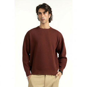 Pull à capuche pour homme, couleur unie, coupe ample, polaire, 100% coton, impression numérique, vêtements décontractés d'hiver - Product Image 1