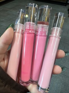 Brillo Labial Líquido Rosa 5g, Textura Espesa, Manteca de Karité, Fórmula Vegana Hidratante con Frutas, Logotipo Personalizado, Cuidado Labial - Product Image 3