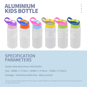 Borraccia <span class=keywords><strong>per</strong></span> Bambini in Alluminio Bianco <span class=keywords><strong>per</strong></span> Sublimazione, con Coperchio Colorato, 60 Pezzi <span class=keywords><strong>per</strong></span> Cartone - Product Image 6