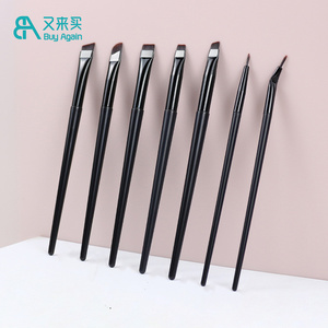Brocha de Maquillaje Individual de Marca Propia Plana <span class=keywords><strong>para</strong></span> Delineador de Ojos Cejas y <span class=keywords><strong>Corrector</strong></span> Brocha Plana Angular Ultra Fina <span class=keywords><strong>para</strong></span> Delineador - Product Image 4