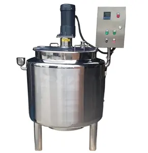 Stainless Steel Mixing Tank Jacket Electric Heating tank Agitator mixer beverage juice with agitator