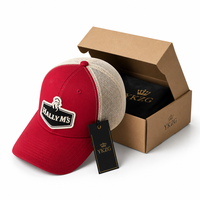 Casquette Trucker Personnalisée de Haute Qualité avec Dos en Maille, Casquette de Baseball Rouge et Blanche, Casquette Snapback de Luxe, Vente en Gros, Service OEM