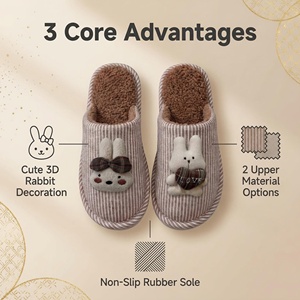 Chaussons unisexes en fausse fourrure, écologiques, luxueux, pour l'intérieur et l'extérieur, antidérapants, imperméables, respirants, chauds pour l'hiver - Product Image 5