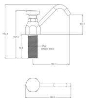 Robinet de comptoir commercial moderne pour bar de café, avec débit de 0,4 GPM, montage sur plan, monocommande, pour lavabo de service alimentaire