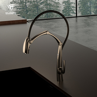 Nouvelle conception de robinet de cuisine en laiton noir gunmetal à montage sur plan avec capteur tactile