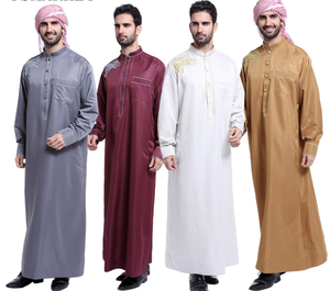2023 Musulman Abaya à manches longues robe arabe arabie saoudite vêtements islamiques mode lâche Abaya pour hommes - Product Image 1