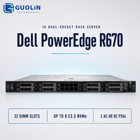 Plateforme de virtualisation d'entreprise pour des opérations informatiques évolutives DDR5 NVMe Dual Intel Xeon 6 Dell PowerEdge R670 Serveur en rack 1U