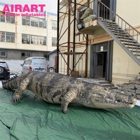 Crocodile gonflable réaliste personnalisé, alligator gonflable géant imprimé en haute définition pour la décoration sur le thème de la faune en extérieur
