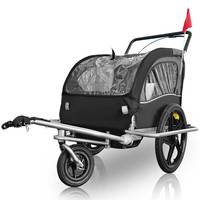 Trailer Sepeda Bayi Roda Tiga 2-IN-1 Terbaru, Platform Baja Anti Karat, Tahan Air, Untuk Belanja, Pantai, Serbaguna, OEM, Perjalanan Luar Ruangan