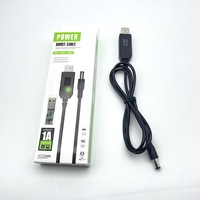 Kabel Pengisi Daya USB DC 5V ke 9V/12V 1M Jack DC 5.5x2.1mm untuk Router Nirkabel & Speaker
