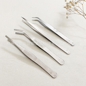 Juego de pinzas de acero inoxidable (4 piezas), un juego de pinzas multifuncionales para modelismo, bricolaje, electrónica y uso doméstico. - Product Image 2