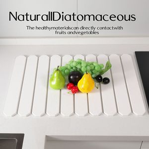Modello personalizzabile e colore pieghevole tappetino diatomea terra a secco utensile da cucina drenante piano di lavoro assorbente da bagno - Product Image 6